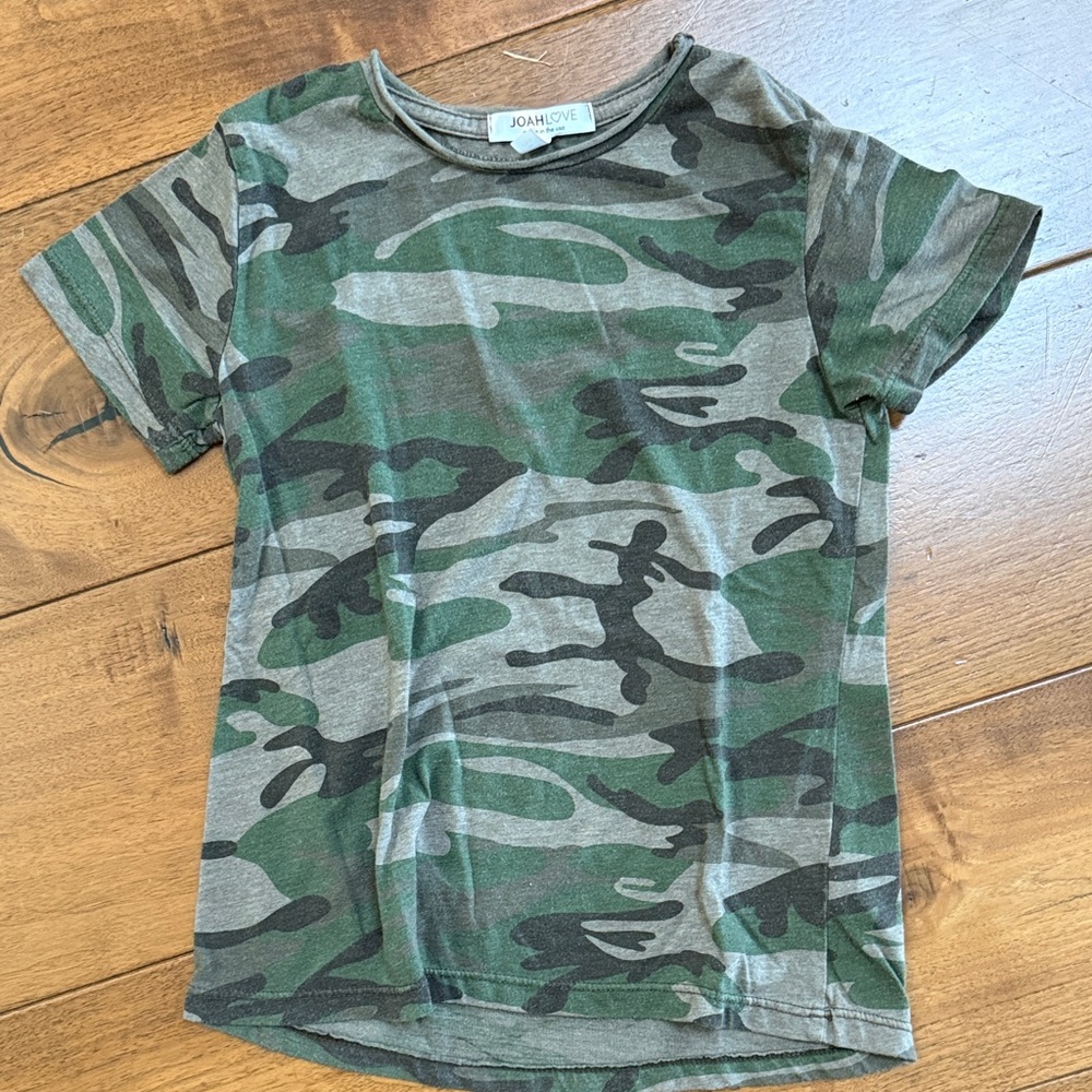 Boys Joah Love Jayden- Camo Kids T-Shirt - Green and Gray